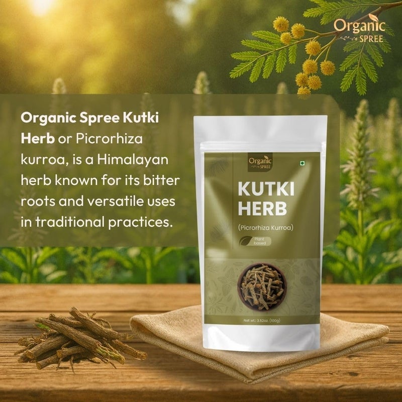 Organic Spree Kutki Herb 100gm - Pure Picrorhiza Kurroa - Image 2